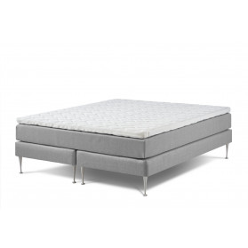 Lama First continental bed incl. top mattress Sensity & champagne legs