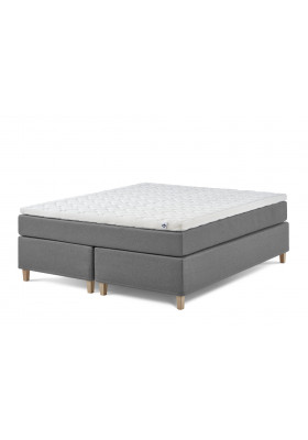 Lama Premium Continental bed incl. +Ergo 65mm latex top mattress & conical round oiled oak legs 19cm