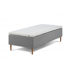 Lama Premium box mattress incl. Ergo+ 65mm latex top mattress & conical round oiled oak 19cm