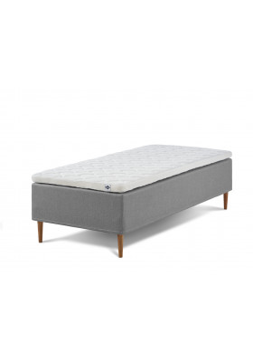 Lama Premium box mattress incl. Ergo+ 65mm latex top mattress & conical round oiled oak 19cm