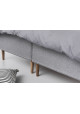 Lama Premium box mattress incl. Ergo+ 65mm latex top mattress & conical round oiled oak 19cm