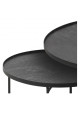 Ethnicraft round tray coffee table set