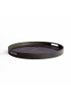 Ethnicraft Midnight linear squares glass tray