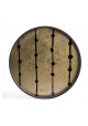 Ethnicraft bandeja de cristal Brown dots