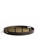Ethnicraft bandeja de cristal Brown dots