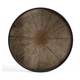 Ethnicraft bandeja de cristal Bronze slice