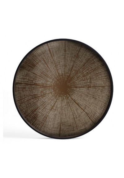 Ethnicraft bandeja de cristal Bronze slice