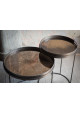 Ethnicraft bandeja de cristal Bronze slice