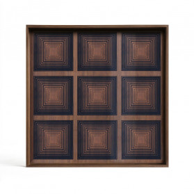 Ethnicraft bandeja de cristal Ink squares
