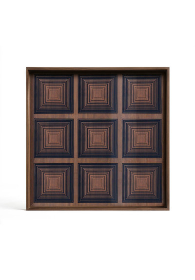 Ethnicraft bandeja de cristal Ink squares