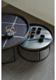 Ethnicraft bandeja de cristal Slate Linear squares