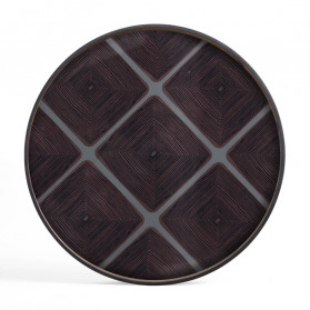 Ethnicraft bandeja de cristal Slate Linear squares