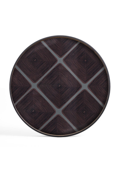 Ethnicraft bandeja de cristal Slate Linear squares
